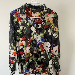 Flower printed blouse